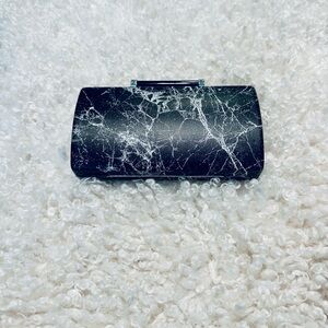 Sondra Roberts Black and White Marble Clutch